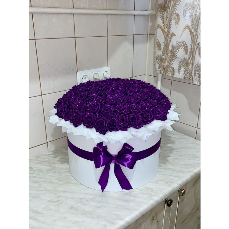 باکس گل رز روبانی هدیه به پارتنر